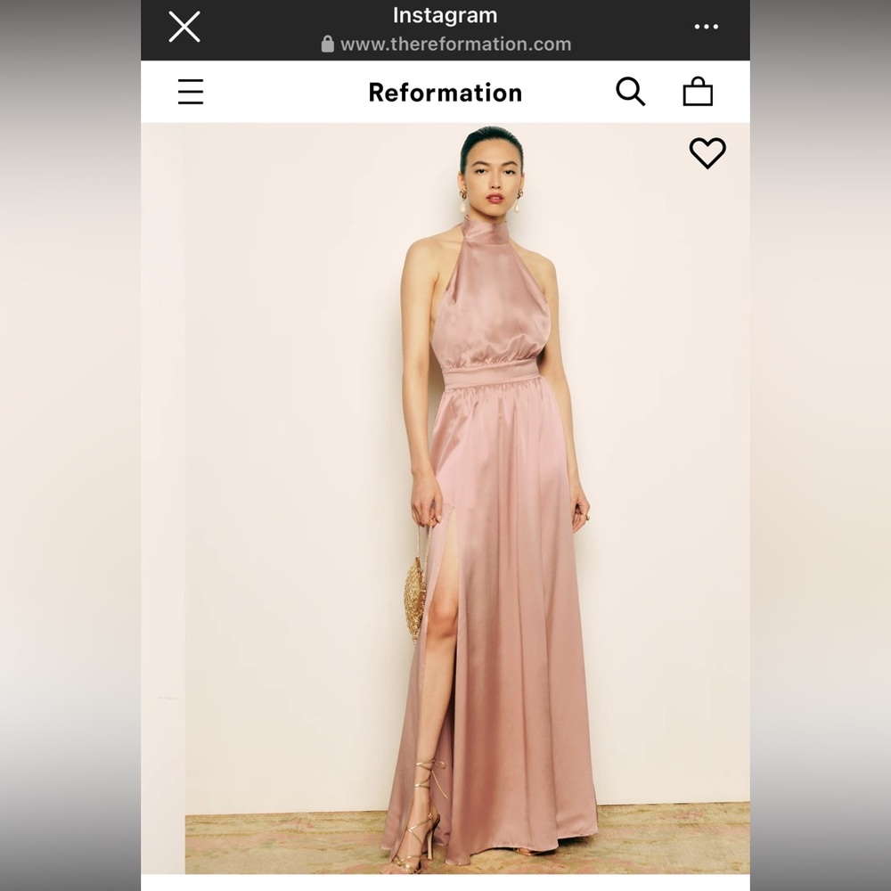 Reformation Alani Silk Dress